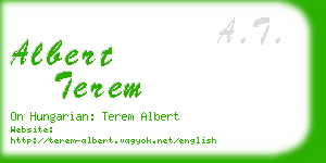 albert terem business card
